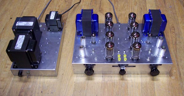  Photo of completed amplifier and power supply.