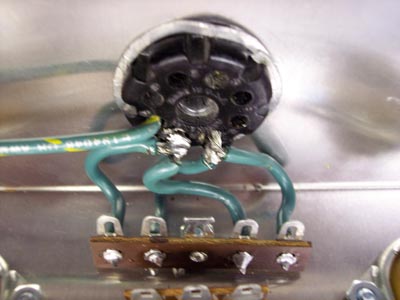  Photo of heater wiring from power plug to terminal strip.