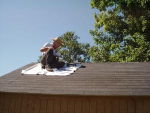 Cat on a hot tin roof.