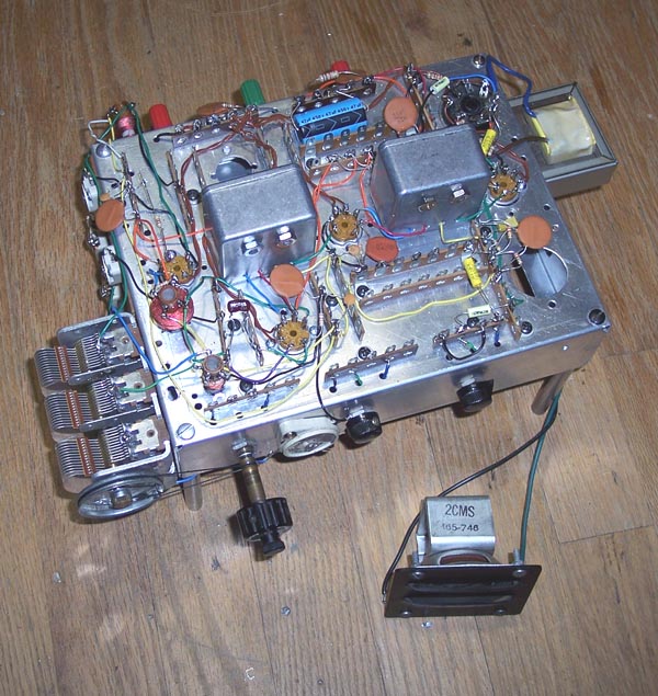 Photo of breadboarded radio.