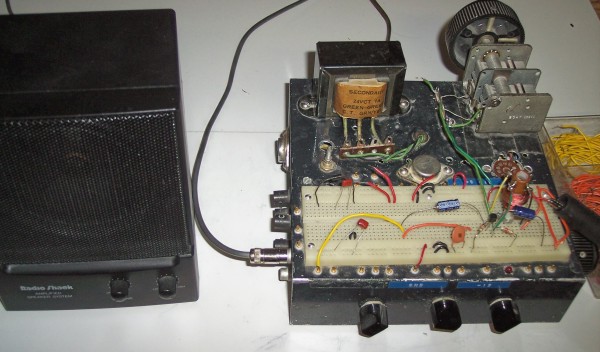  Photo of circuit on breadboard.