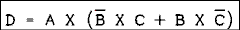 D = A and quantity not B and C or B and not C close quantity