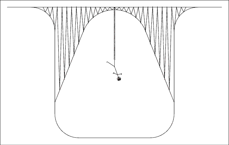  Cartoon drawing of bungee jumper.
